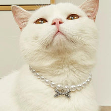 Load image into Gallery viewer, Adjustable Pet Pearl Necklace Accessories for Cats Gotas Animals Fashion Rhinestones Sphynx Cat Collar Kitten Dog collier chat - Ammpoure Wellbeing 🇬🇧
