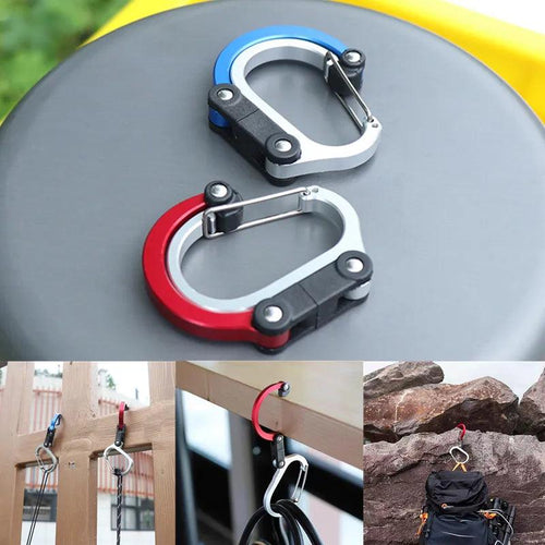 Aluminum Alloy Mountaineering Buckle Camping Hiking Travel Backpack Climbing Gadget Carabiner Clips Fishing Outdoor Accessories - Ammpoure Wellbeing 🇬🇧