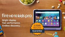 Load image into Gallery viewer, Amazon Fire HD 10 Kids Pro tablet | ages 6–12, 10.1&quot; brilliant screen, long battery life, parental controls, slim case, 2023 release, 32 GB, Happy Day - Ammpoure Wellbeing
