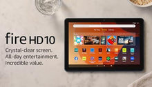 Load image into Gallery viewer, Amazon Fire HD 10 tablet, built for relaxation, 10.1&quot; vibrant Full HD screen, octa-core processor, 3 GB RAM, up to 13-h battery life, latest model (2023 release), 32 GB, Black, with adverts - Ammpoure Wellbeing
