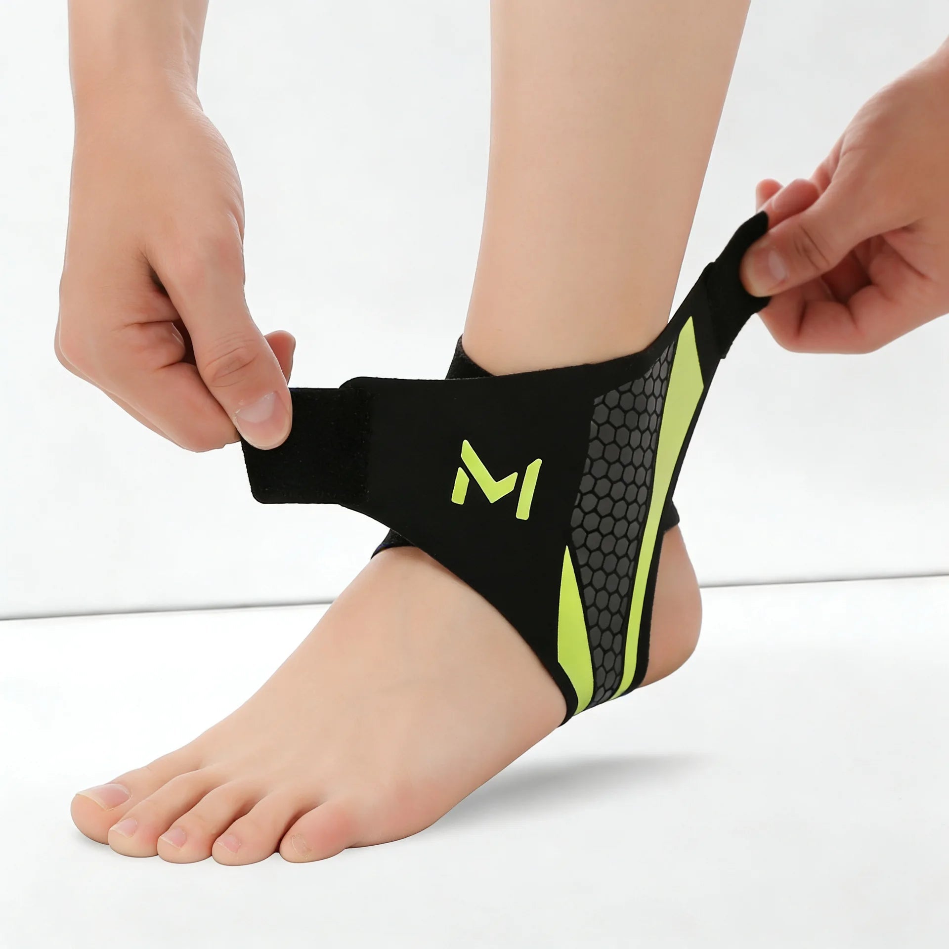 Ankle Brace Support Sleeve Canada Plantar Fasciitis Night Splint Compression Bandage for Foot Pain Relief Sports Soccer Basketball - Ammpoure