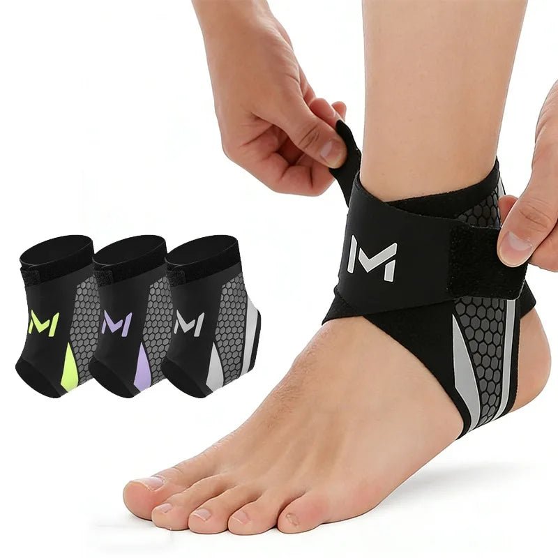 Ankle Brace Support Sleeve Canada Plantar Fasciitis Night Splint Compression Bandage for Foot Pain Relief Sports Soccer Basketball - Ammpoure