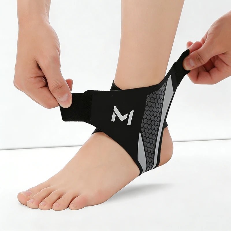 Ankle Brace Support Sleeve Canada Plantar Fasciitis Night Splint Compression Bandage for Foot Pain Relief Sports Soccer Basketball - Ammpoure