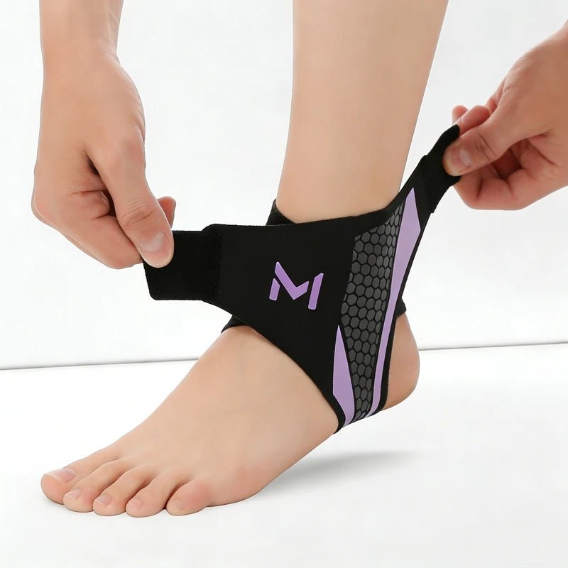 Ankle Brace Support Sleeve Canada Plantar Fasciitis Night Splint Compression Bandage for Foot Pain Relief Sports Soccer Basketball - Ammpoure