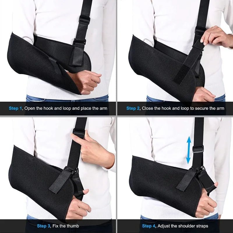 Arm Sling Adjustable Forearm Support Strap for Shoulder Elbow Wrist Fracture Dislocation Injury Rec - Ammpoure