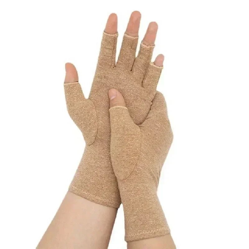 Arthritis Compression Gloves Relieve Pain From Rheumatoid RSI Carpal Tunnel Fingerless Gloves Computer Typing & Dailywork Glove - Ammpoure