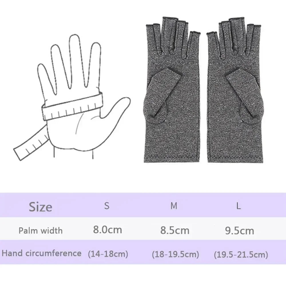 Arthritis Compression Gloves Relieve Pain From Rheumatoid RSI Carpal Tunnel Fingerless Gloves Computer Typing & Dailywork Glove - Ammpoure