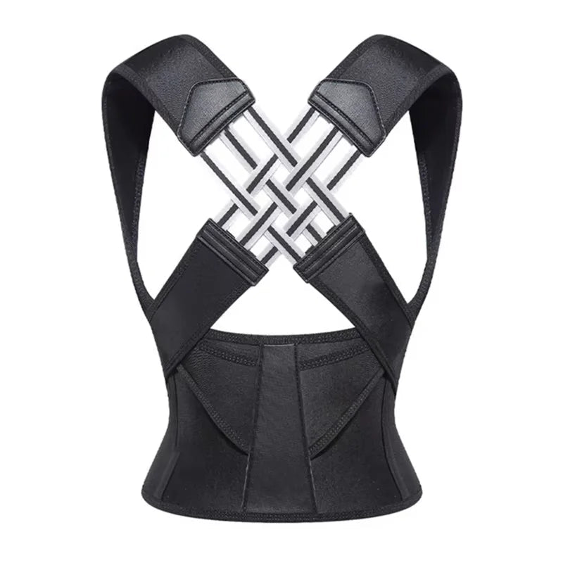 Back Brace Posture Corrector for Women and Men, Shoulder Straightener Adjustable Full Back Support Upper and Lower Pain Relief - Ammpoure