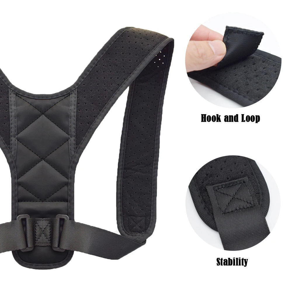 Back Posture Correction Belt Hunchback Corrector Adult Men and Women Sitting Posture Correction Belt Shoulder Straight Back - Ammpoure