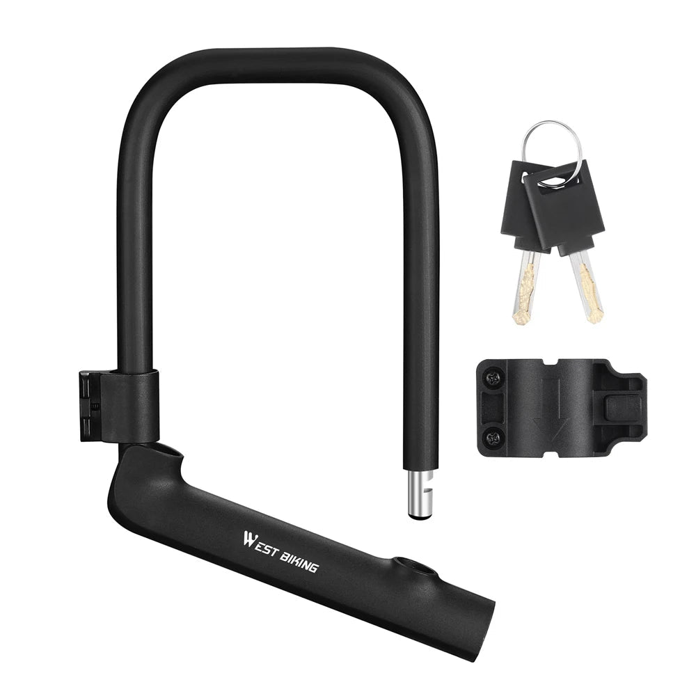 Bicycle U Lock Portables Mountain Road Bike Padlock Anti - theft Security Scooter Motorcycle Lock Cycling Accessories - Ammpoure
