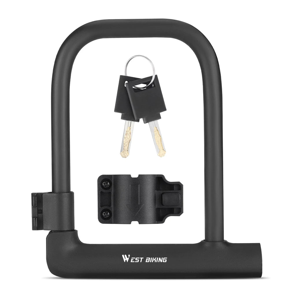 Bicycle U Lock Portables Mountain Road Bike Padlock Anti - theft Security Scooter Motorcycle Lock Cycling Accessories - Ammpoure