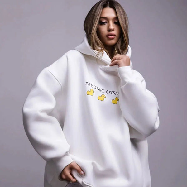 Zwillingsherz Damen Hoodie Mit Kapuze – Kuscheliger Oversize Kapuzenpullover – Weicher Sweatshirt Pullover Für Frauen Aufdruck – Stylischer Look Für Frühling, Herbst & Winter – Loungewear Wild Leo