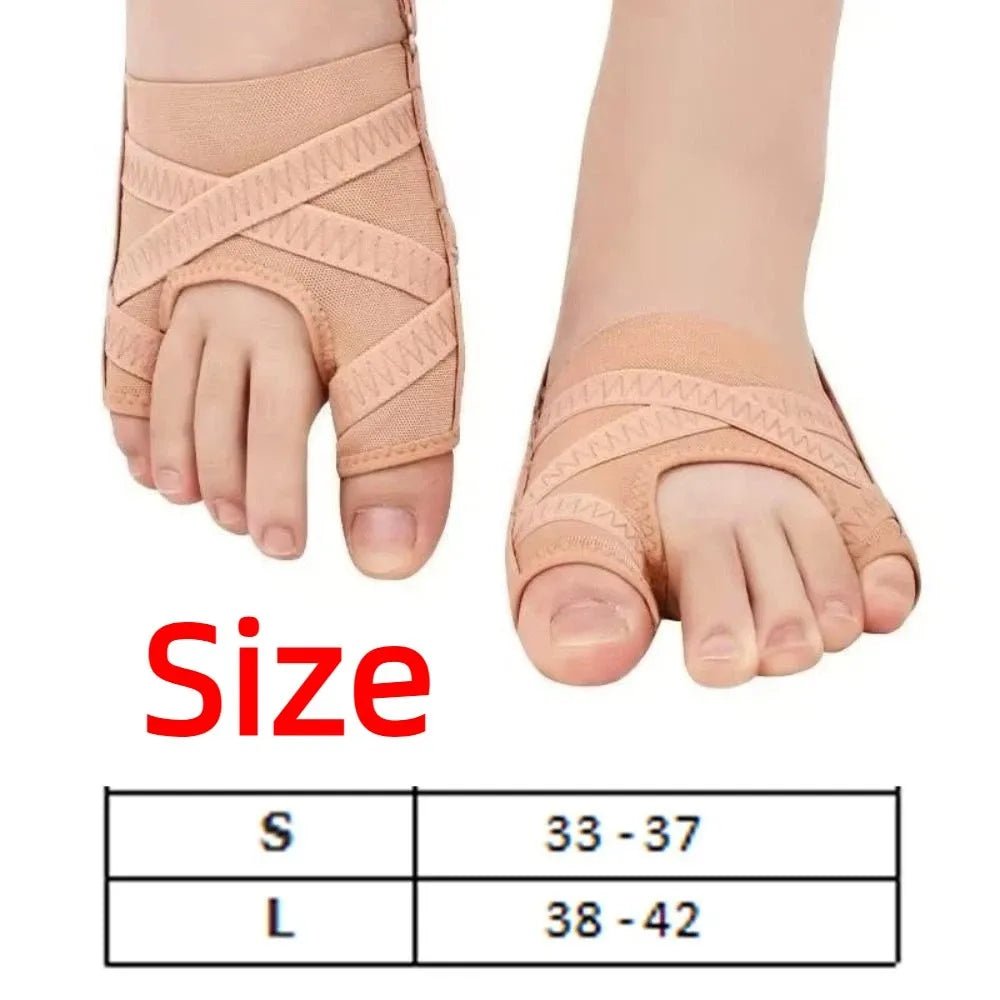 Bunion Corrector Breathable 4 Gears Adjustable Toe Valgus Corrector Comfortable Fabric Toe Orthotics Brace Men/Women - Ammpoure