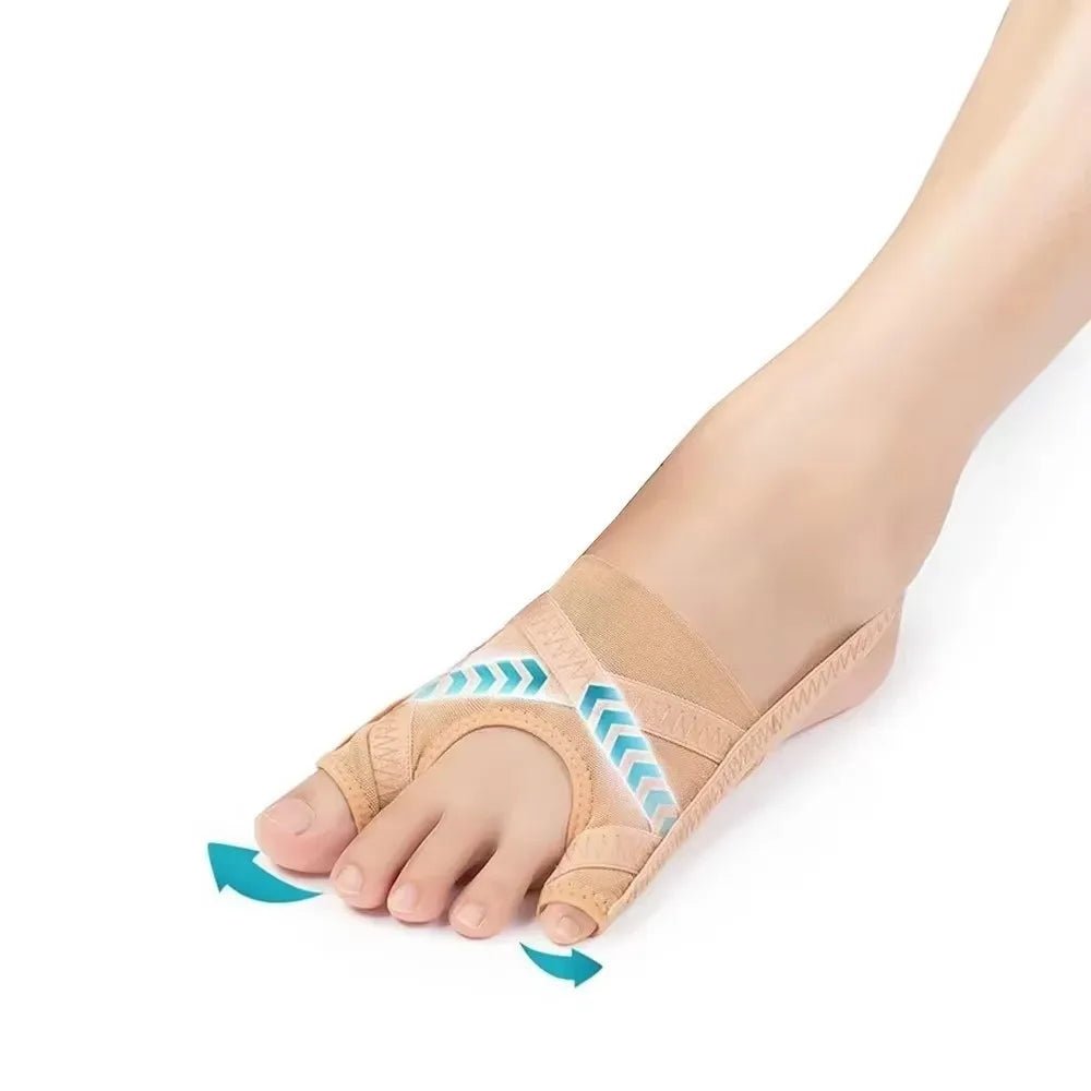 Bunion Corrector Breathable 4 Gears Adjustable Toe Valgus Corrector Comfortable Fabric Toe Orthotics Brace Men/Women - Ammpoure