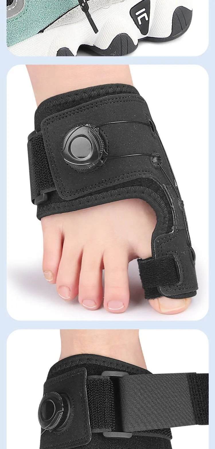 Bunion Splints Ergonomic Big Toe Straighteners Adjustable Hallux Valgus Orthosis Corrector Anti Slip for Big Toe Correction - Ammpoure