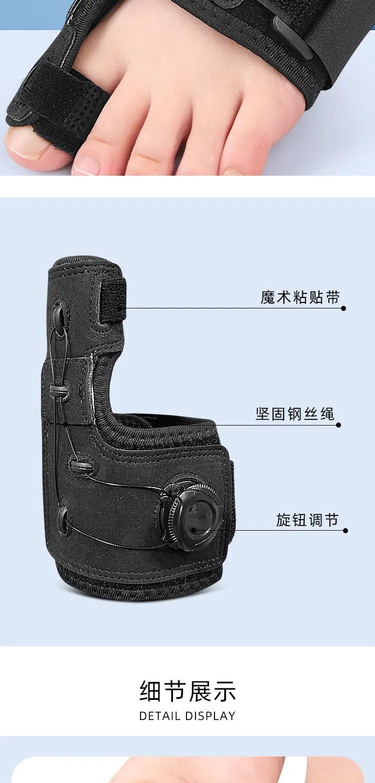 Bunion Splints Ergonomic Big Toe Straighteners Adjustable Hallux Valgus Orthosis Corrector Anti Slip for Big Toe Correction - Ammpoure