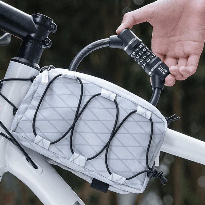Canada Portable Bicycle Lock Ultra-Light Steel Cable Bike Lock 4-Digit Password PVC Waterproof Steel Password Lock MTB Road - Ammpoure