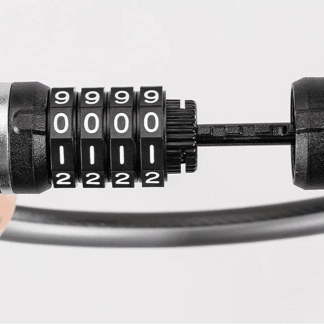 Canada Portable Bicycle Lock Ultra-Light Steel Cable Bike Lock 4-Digit Password PVC Waterproof Steel Password Lock MTB Road - Ammpoure