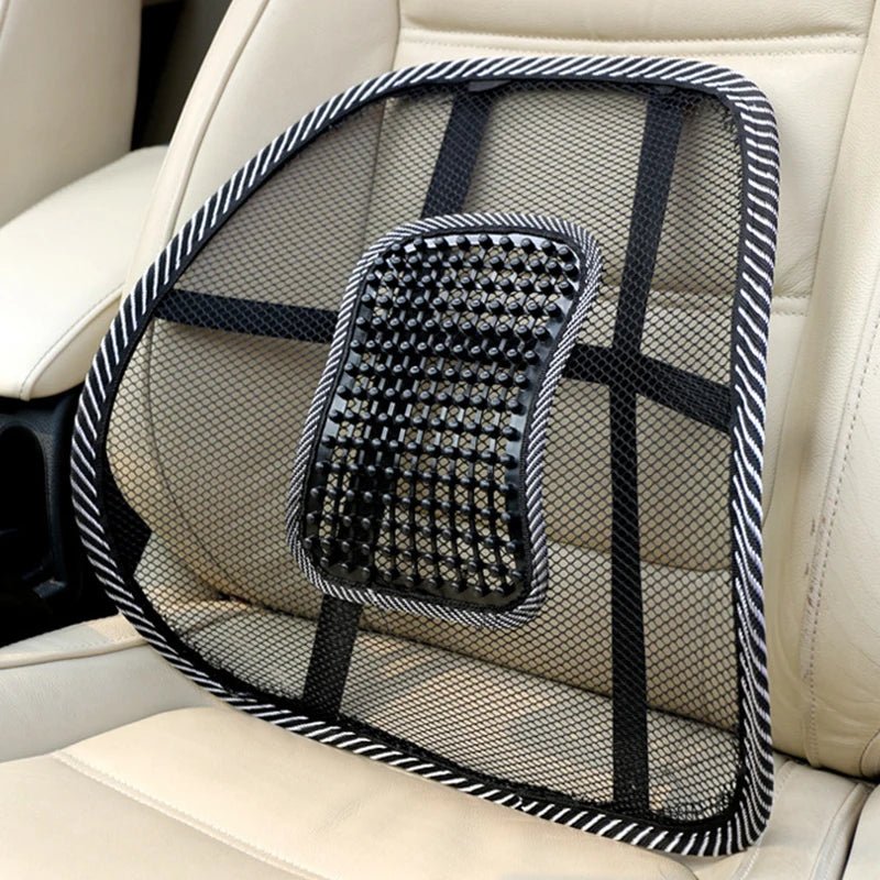 Car Seat Chair Back Cushion Mesh Lumbar Back Brace Car Seat Chair Cushion Massage Back Cushion Pad Support Home Office - Ammpoure