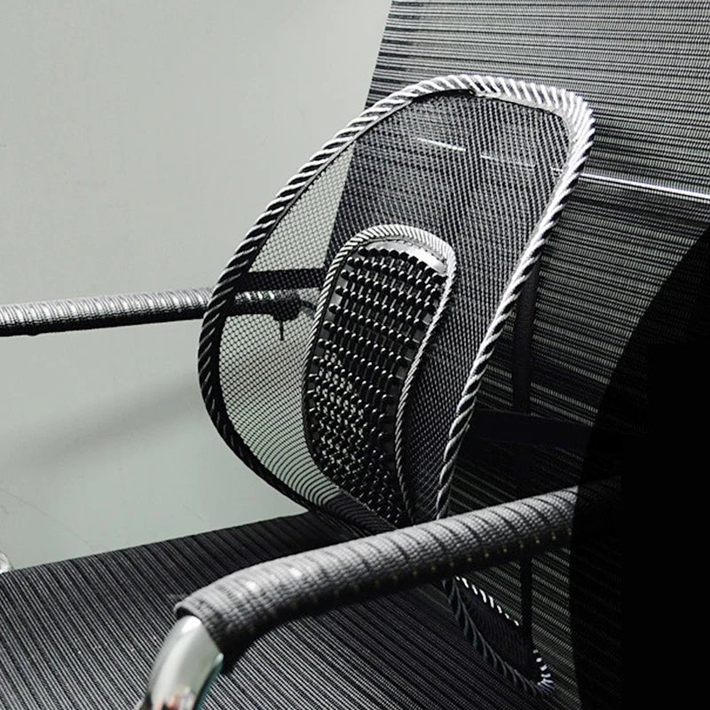 Car Seat Chair Back Cushion Mesh Lumbar Back Brace Car Seat Chair Cushion Massage Back Cushion Pad Support Home Office - Ammpoure