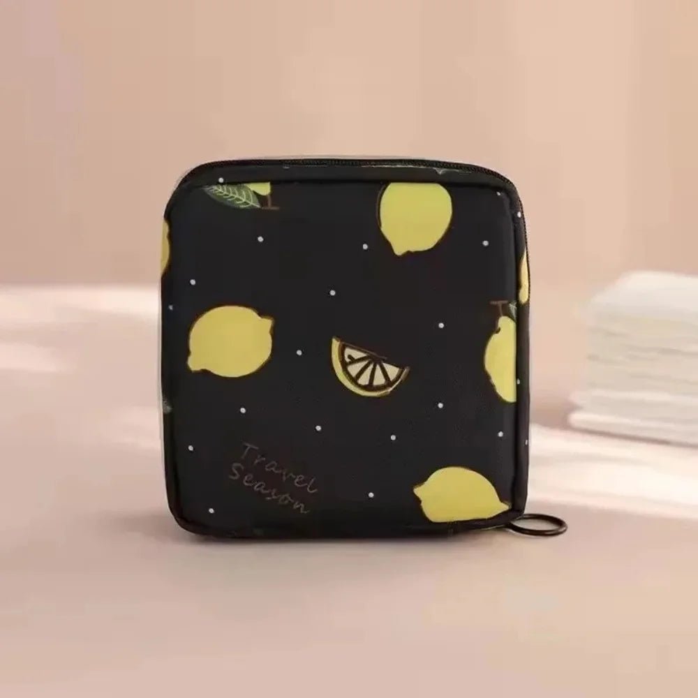 Cartoon Pattern Sanitary Napkin USA Bag Women Sanitary Napkin Tampon Storage Bag Portable Waterproof Multifunction Organizer Pouch - Ammpoure