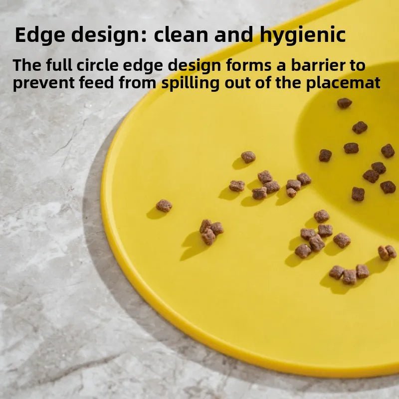 Cat Feeding Mat USA Non-Slip Waterproof Pet Food Mat for Cat & Dog Bowls, Ideal for Multipet Households & Dog Owners - Ammpoure