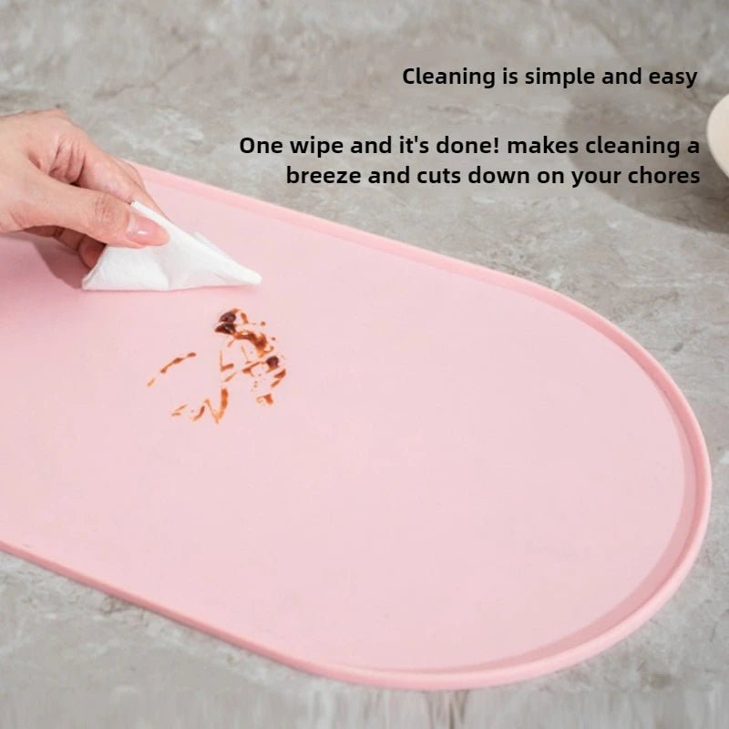 Cat Feeding Mat USA Non-Slip Waterproof Pet Food Mat for Cat & Dog Bowls, Ideal for Multipet Households & Dog Owners - Ammpoure