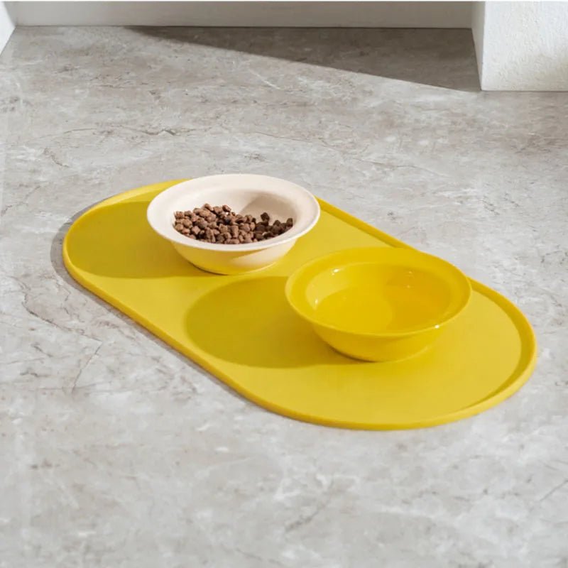 Cat Feeding Mat USA Non-Slip Waterproof Pet Food Mat for Cat & Dog Bowls, Ideal for Multipet Households & Dog Owners - Ammpoure