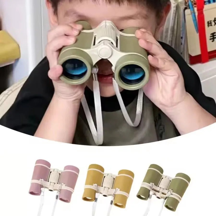 Children’s Magnification Jungle Binoculars USA Portable Shockproof Telescope & Magnifying Glass for Birthday Gifts, Hiking & Camping - Ammpoure
