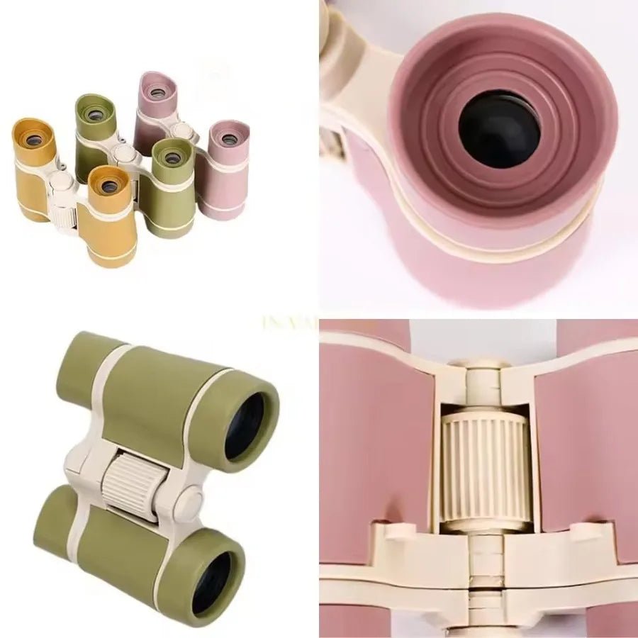 Children’s Magnification Jungle Binoculars USA Portable Shockproof Telescope & Magnifying Glass for Birthday Gifts, Hiking & Camping - Ammpoure