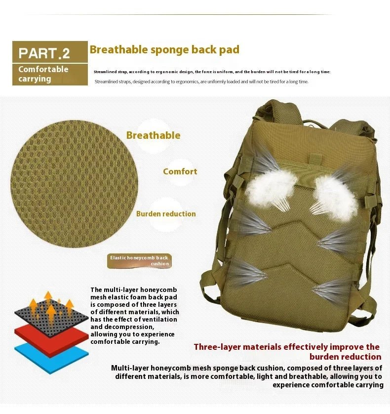 Climbing Outdoor Camouflage USA Backpack Men Bag Sports Travel Backpack Men Tactical Backpack Large Capacity Men Bags - Ammpoure
