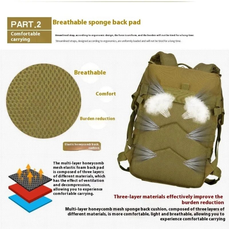 Climbing Outdoor Camouflage USA Backpack Men Bag Sports Travel Backpack Men Tactical Backpack Large Capacity Men Bags - Ammpoure