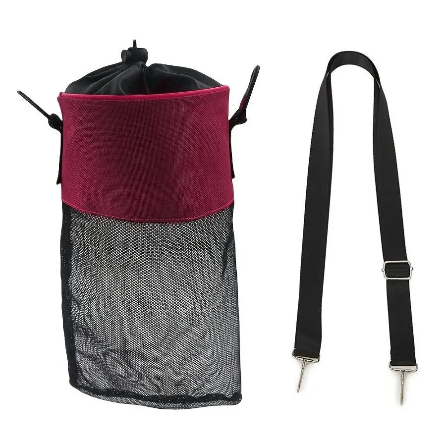 Clothespin Storage Bag Hanging Grid Clothespin Storage Bag Outdoor Drawstring Clothespin Organization Bag Household Supplies - Ammpoure