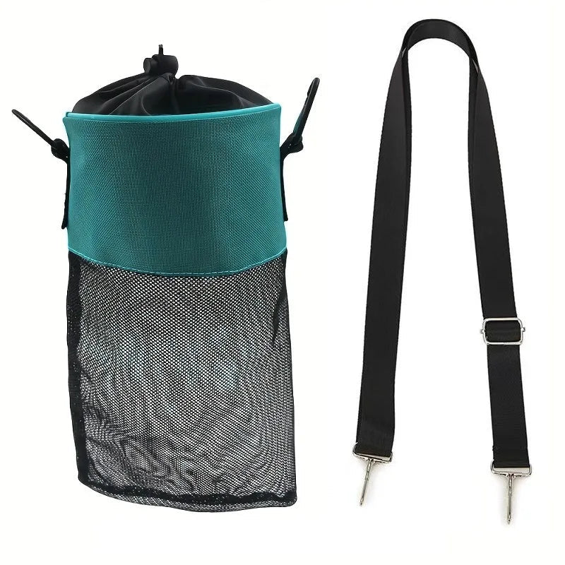 Clothespin Storage Bag Hanging Grid Clothespin Storage Bag Outdoor Drawstring Clothespin Organization Bag Household Supplies - Ammpoure