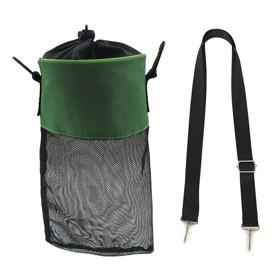 Clothespin Storage Bag Hanging Grid Clothespin Storage Bag Outdoor Drawstring Clothespin Organization Bag Household Supplies - Ammpoure