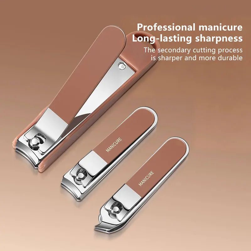Complete 7-Piece Anti-Splash Nail Clipper Set Canada 7-in-1 Manicure Pedicure Portable Nail Clippers Handy Grooming Set - Ammpoure