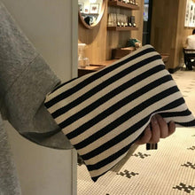Load image into Gallery viewer, Cosmetic Bag Women Striped Makeup Case Organizer Korean Tassel Cosmetic Pouch Necesserie Travel Toiletry Bag Canvas Beauty Case - Ammpoure Wellbeing 🇬🇧
