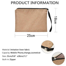 Load image into Gallery viewer, Customized Personalized Name Linen Cosmetic Bag Bridesmaid Clutch Outdoor Travel Beauty Makeup Bag Bachelor Party Lipstick Bag - Ammpoure Wellbeing 🇬🇧
