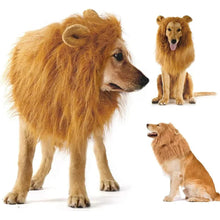 Load image into Gallery viewer, Cute Pet Dog Cosplay Clothes Lion Mane For Dog Costumes Realistic Lion Wig For Medium to Large Dogs With Ear Pet Accessories - Ammpoure Wellbeing
