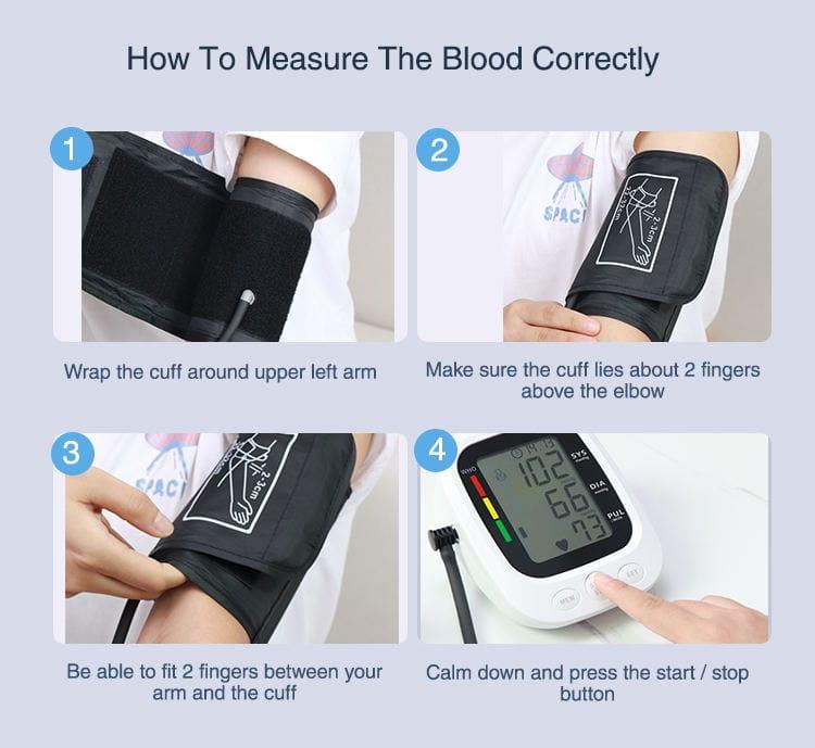 Deal: Blood pressure monitor LCD Automatic + Gold Plated Blood pressure bracelet for men women UK - Ammpoure