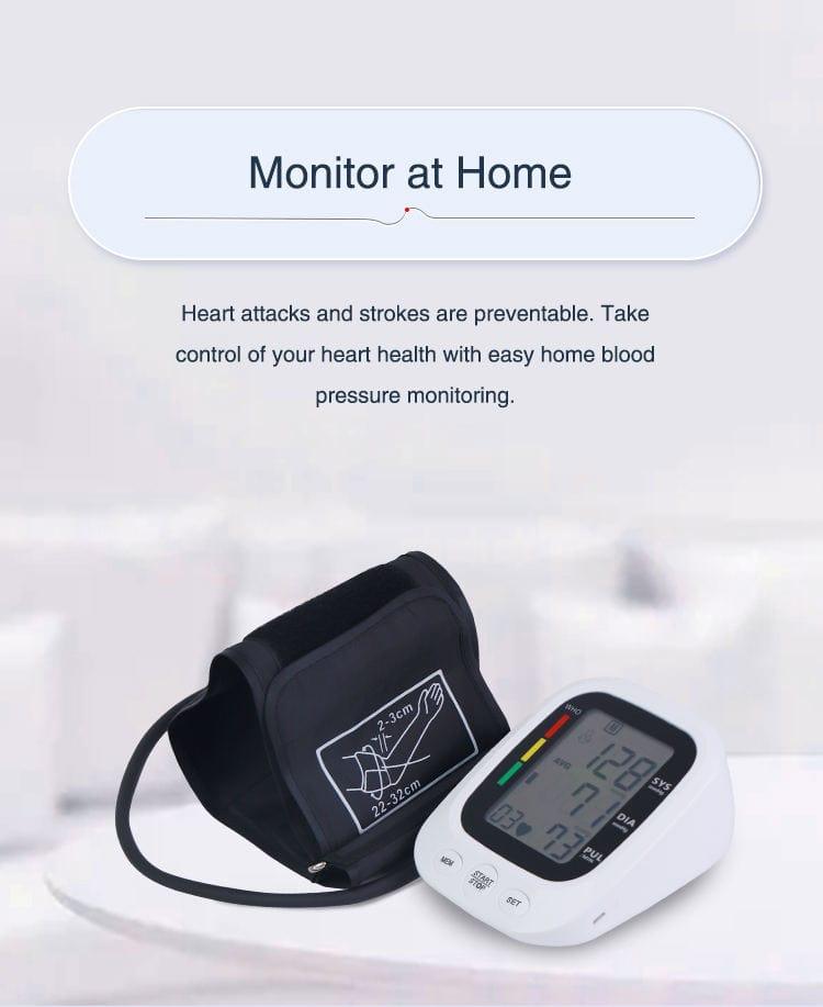 Deal: Blood pressure monitor LCD Automatic + Gold Plated Blood pressure bracelet for men women UK - Ammpoure