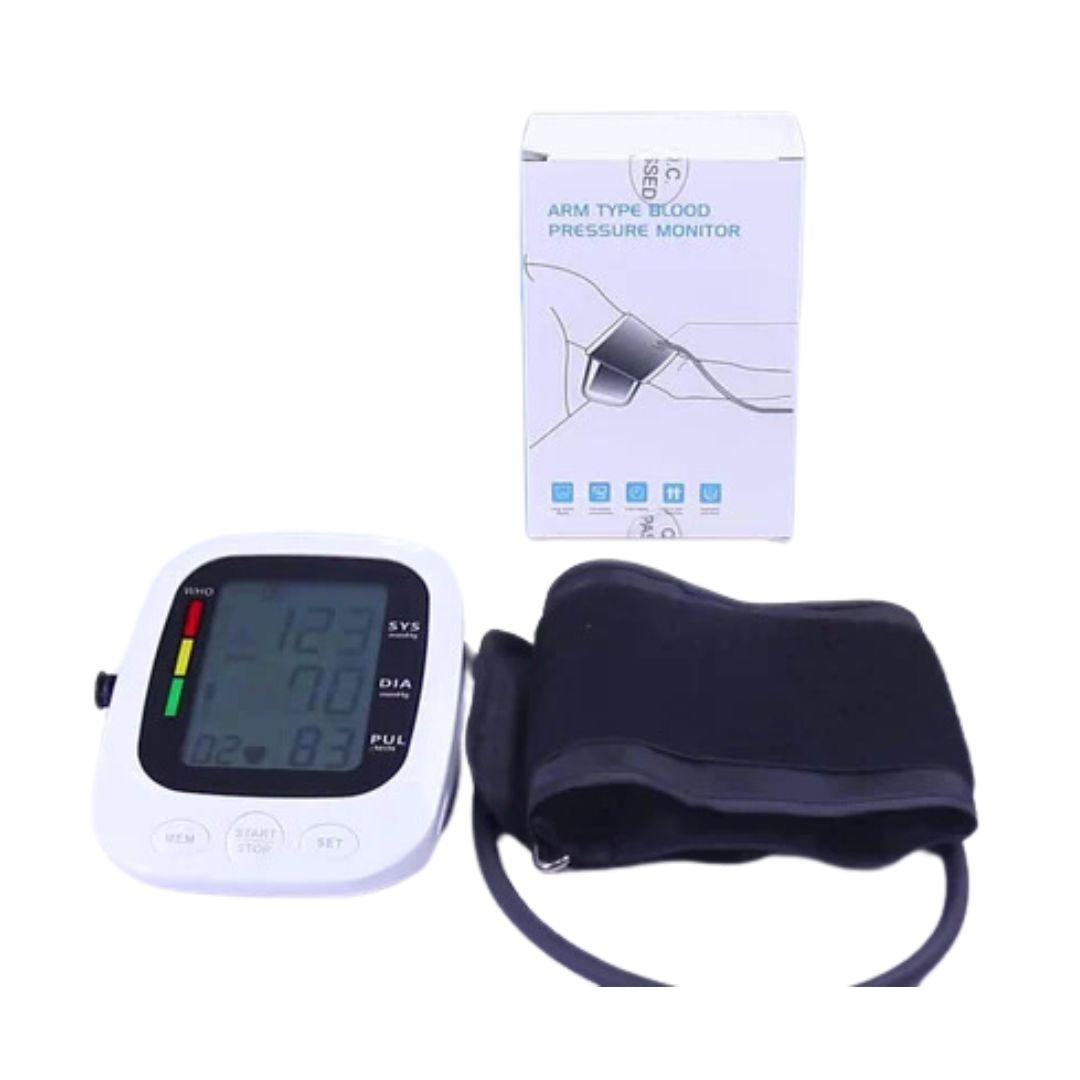 Deal: Blood pressure monitor LCD Automatic + Gold Plated Blood pressure bracelet for men women UK - Ammpoure