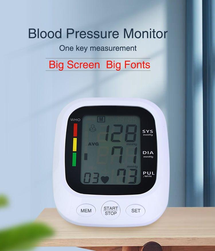 Deal: Blood pressure monitor LCD Automatic + Gold Plated Blood pressure bracelet for men women UK - Ammpoure