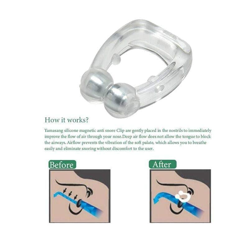 Deals: Anti Snoring Nasal Dilator Easy Breathe Silent Sleep + 1 PC Silicone Nose Clip Magnetic Anti Snore UK - Ammpoure