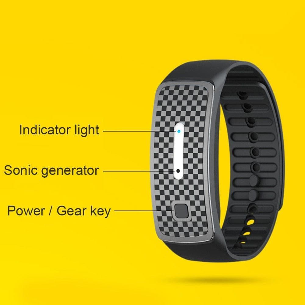 Deals: Ultrasonic Mosquito Repellent Bracelet - USB Charging Success + Waterproof Waist Bag Men Women Sports Mobile Phone Bag UK - Ammpoure