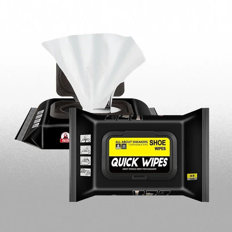 Disposable Shoe Wipes Portable Shoe Cleaners Travel Sneaker Wet Wipes Quick Cleaning White Shoes Artifact Polishing - Ammpoure