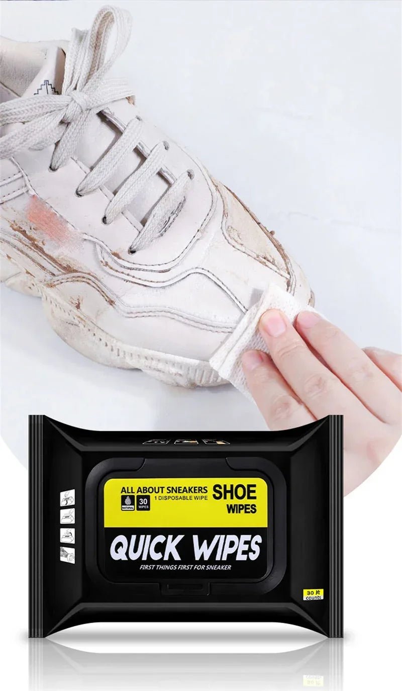 Disposable Shoe Wipes Portable Shoe Cleaners Travel Sneaker Wet Wipes Quick Cleaning White Shoes Artifact Polishing - Ammpoure