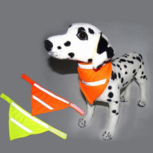 Load image into Gallery viewer, Dog Bandanas Reflective Strips Scarf Safety Pet Hunting Bandanas Apparel Accessory Easy to Wear Orange/Yellow - Ammpoure Wellbeing
