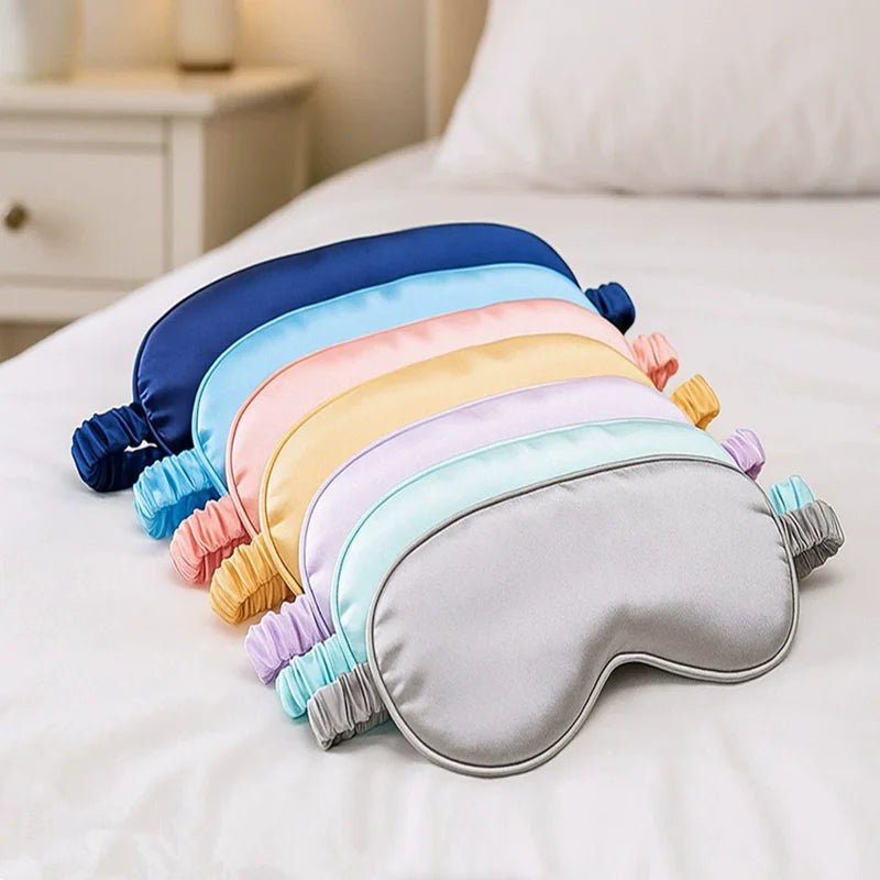 Double-Sided Silk Sleeping Eye Mask Canada Light Blocking Breathable Travel Sleep Eyeshade Protective Eyewear - Ammpoure