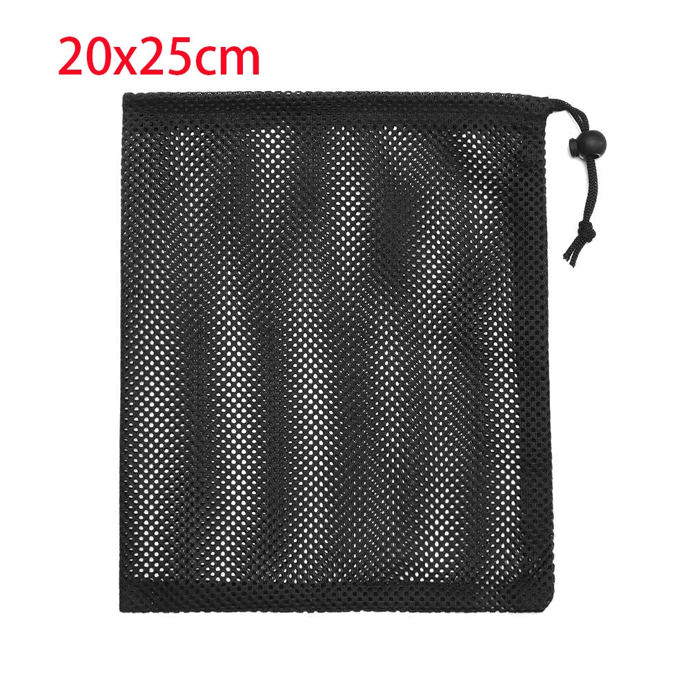 Durable Nylon Mesh Drawstring Bag Multi Purpose Outdoor Travel Stuff Sack Storage Bag Camping Bottle Pot Pan Carrier Pouch - Ammpoure